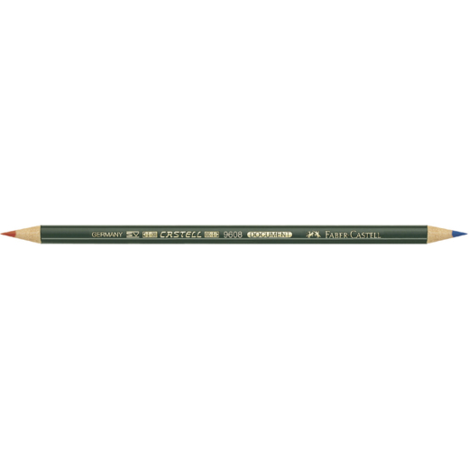 Kopierstift CASTELL® Document, rot/blau, doppelseitig angespitzt.