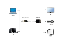 gembird DisplayPort -> DVI - Adapterkabel, schwarz