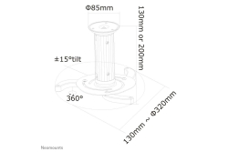 Neomounts BDH Höhe 8-15cm silber Max.15KG
