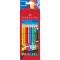 Buntstift Colour GRIP Radierbare - 10 Farben sortiert mit Radiergummi, Kartonetui