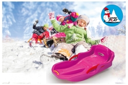 Jamara Snow Play Bob Comfort mit Bremse pink/3+