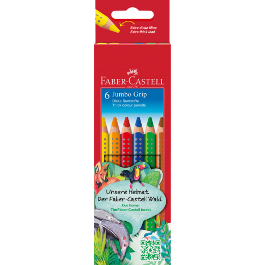 Buntstift Jumbo GRIP - 6 Farben sortiert, Kartonetui