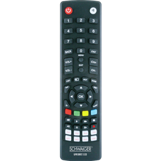 Schwaiger Universalfernbedienung 8 in 1 Schwarz
