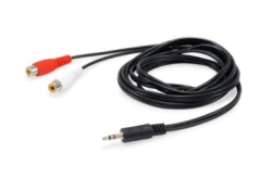 Equip Audiokabel 3.5mm->2xRCA St/Bu 2.50m schwarz...