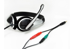 Equip Audiokabel 3.5mm->2x3Pin St/Bu 0.15m schwarz Polybeutel