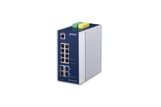 PLANET Industrial L3 8-Port 1000T + 4-Port 10G SFP+