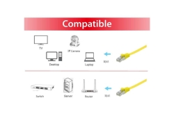 Equip Patchkabel Cat6A Flat U/FTP 2xRJ45 0.50m gelb LSZH Polybeutel