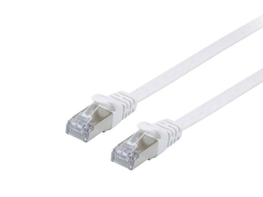 Equip Patchkabel Cat6A Flat U/FTP 2xRJ45 2.00m weiß LSZH Polybeutel