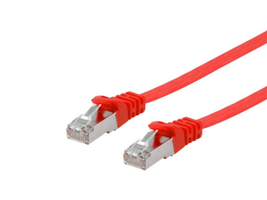Equip Patchkabel Cat6A Flat U/FTP 2xRJ45 5.00m rot LSZH Polybeutel