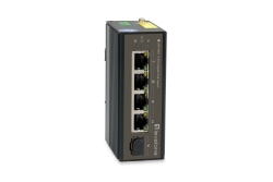 LevelOne Industr.PoE+Switch 4xGE PoE/1xSFP 240W unman.Metall