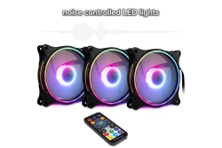Inter-Tech Lüfter 120*120*25 ARGUS RGB-FAN SET RS-08, 3X retail