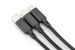 DIGITUS LAK 3in1 USBA+Lightning+MicroUSB->USBC 1m schwarz