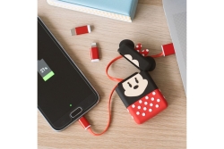 ThumbsUp! Ladekabel Minnie Mouse 3in1 Lightning/Micro/USBC