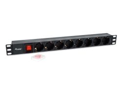 Equip 19 Steckdosenleiste 8xSchuko+Switch->St.IEC320-C14