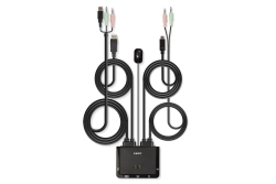 LINDY 2 Port DisplayPort 1.2, USB-C Cable KVM Switch
