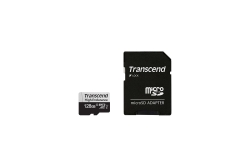 SD microSD Card 128GB Transcend SDXC USD350V w/Adapter