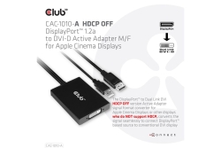 Club3D Adapter DisplayPort > DVI-D HDCP OFF aktiv...