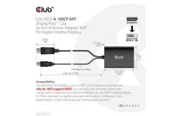 Club3D Adapter DisplayPort > DVI-D HDCP OFF aktiv St/Bu retail