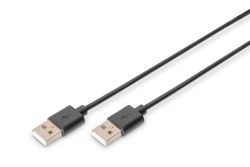 DIGITUS USB 2.0 Anschlusskabel Typ A -A St/St 1.0m, sw
