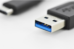 DIGITUS USB 3.0 Anschlusskabel Typ C -A St/St 1.0m, sw