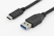 DIGITUS USB 3.0 Anschlusskabel Typ C -A St/St 1.0m, sw
