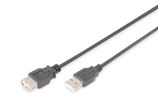 DIGITUS USB 2.0 Verlängerungskabel Typ A -A St/Bu 5.0m schw