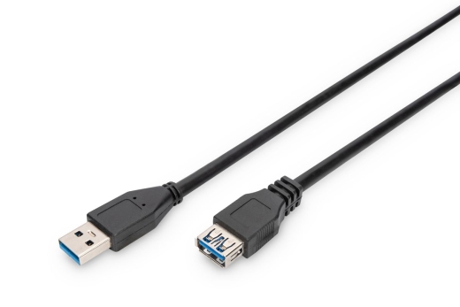 DIGITUS USB 3.0 Verlängerungskabel Typ A -A St/Bu 3.0m, sw