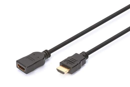 DIGITUS HDMI Verlängerungskabel m. Ethernet 4K 2m schwarz