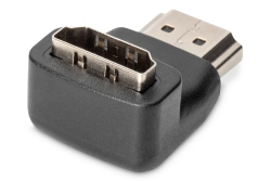 DIGITUS HDMI Adapter, 90° gewinkelt, schwarz-gold