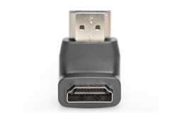 DIGITUS HDMI Adapter, 90° gewinkelt, schwarz-gold