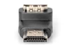 DIGITUS HDMI Adapter, 90° gewinkelt, schwarz-gold
