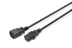 DIGITUS Netzkabelverlängerung, 1,2m, schwarz