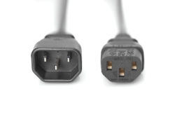 DIGITUS Netzkabelverlängerung, 1,2m, schwarz