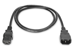 DIGITUS Netzkabelverlängerung, 1,2m, schwarz