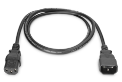 DIGITUS Netzkabelverlängerung, 1,8m, schwarz
