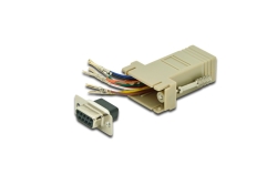 DIGITUS RS 232 Adapter, DB9, RJ45, Modular DB9 F, RJ45 F