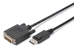 DIGITUS DisplayPort - DVI Adapterkabel, 10er Pack, 2m, sw