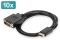 DIGITUS DisplayPort - DVI Adapterkabel, 10er Pack, 2m, sw