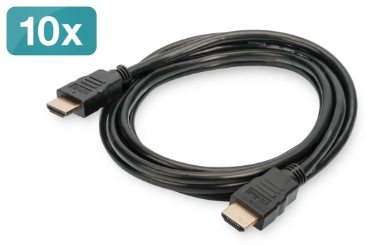 DIGITUS HDMI Kabel Ethernet 4K UHD St./St. 10 Stück 2m