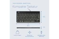 R-Go Tastatur Compact Break DE-Layout verkabelt schwarz