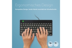R-Go Tastatur Compact Break DE-Layout verkabelt schwarz
