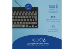 R-Go Tastatur Compact Break UK-Layout verkabelt schwarz