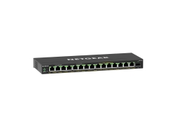NETGEAR Switch 16x GE GS316EP-100PES PoE+ Gigabit 180W 1SFP