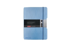 Herlitz Notizheft flex A5 40 Bl. Leinenoptik FSC Mix hellbl.