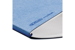 Herlitz Notizheft flex A6 40 Bl. Leinenoptik FSC Mix hellbl.