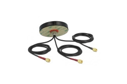 DELOCK Antenne LTE MIMO WLAN 802.11 3xSMA-St RG-174 1,0m sw