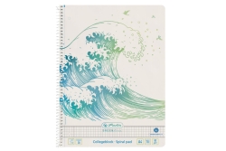 Herlitz Spiralblock A4 70 Bl. liniert 28 GREENline Welle