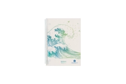 Herlitz Spiralblock A5 70 Bl. kariert GREENline Welle