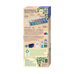 Deckfarbkasten K12® eco - 12 Farben + Deckweiß, weiß/hellblau