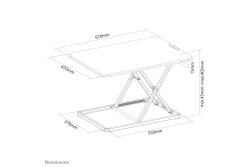 Neomounts Schreibtischaufsatz Sitz/Steh Klappbar Max8KG schw